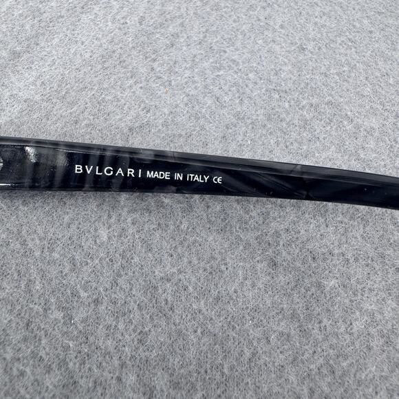 Bvlgari BV6131 Eyeglasses Frame 52-17-135 Black Oval Made in Italy COL.1 Case - Picture 8 of 9